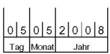 Bild1: Darstellung Tag Monat Jahr