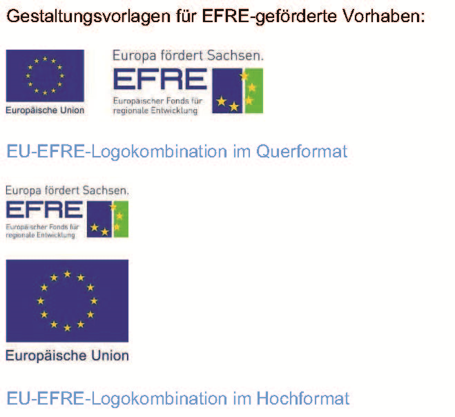 Bild 2 Gestaltungsvorlagen für EFRE-geförderte Vorhaben